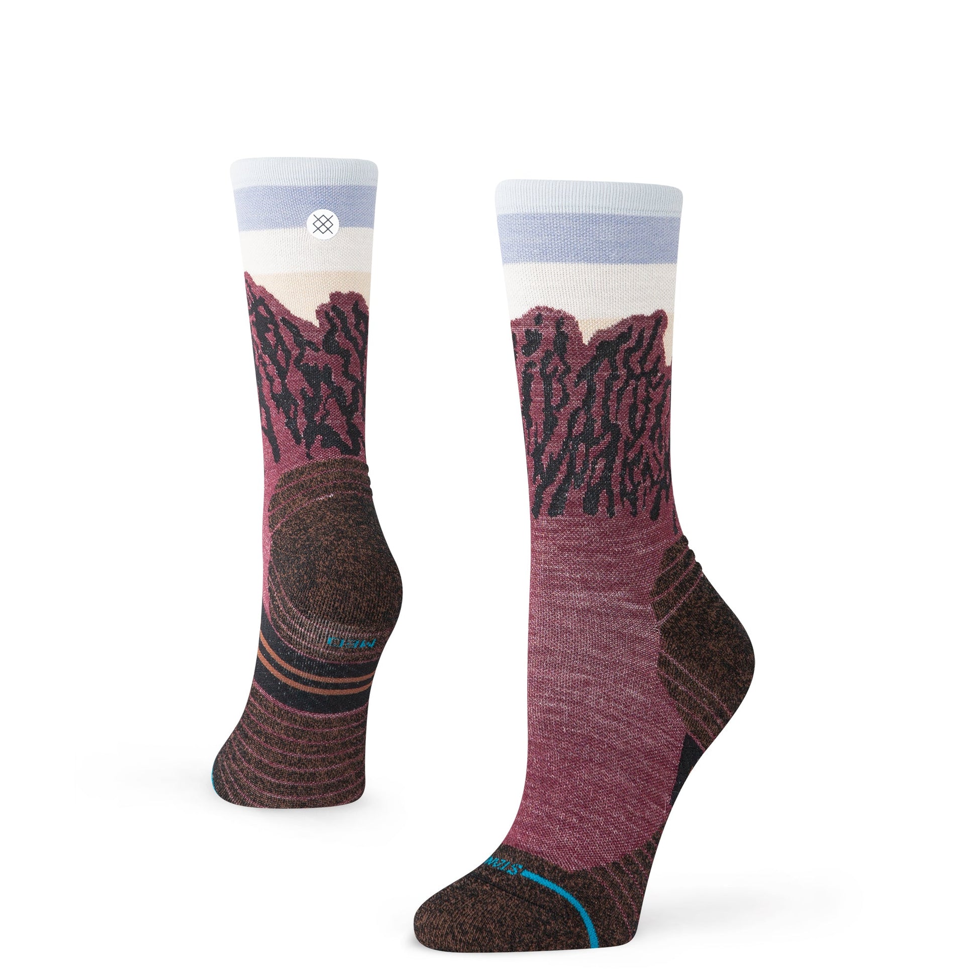 Stance The Ridge Light Wool Crew Sock Wine