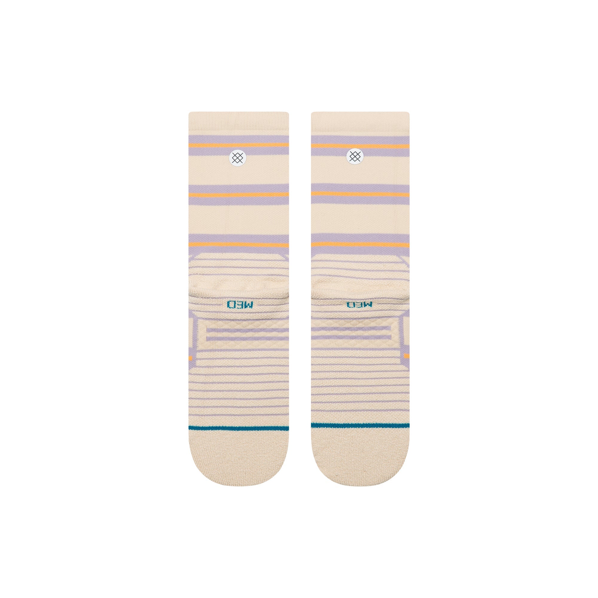 Stance Beam Stripe Mid Crew Sock Oatmeal