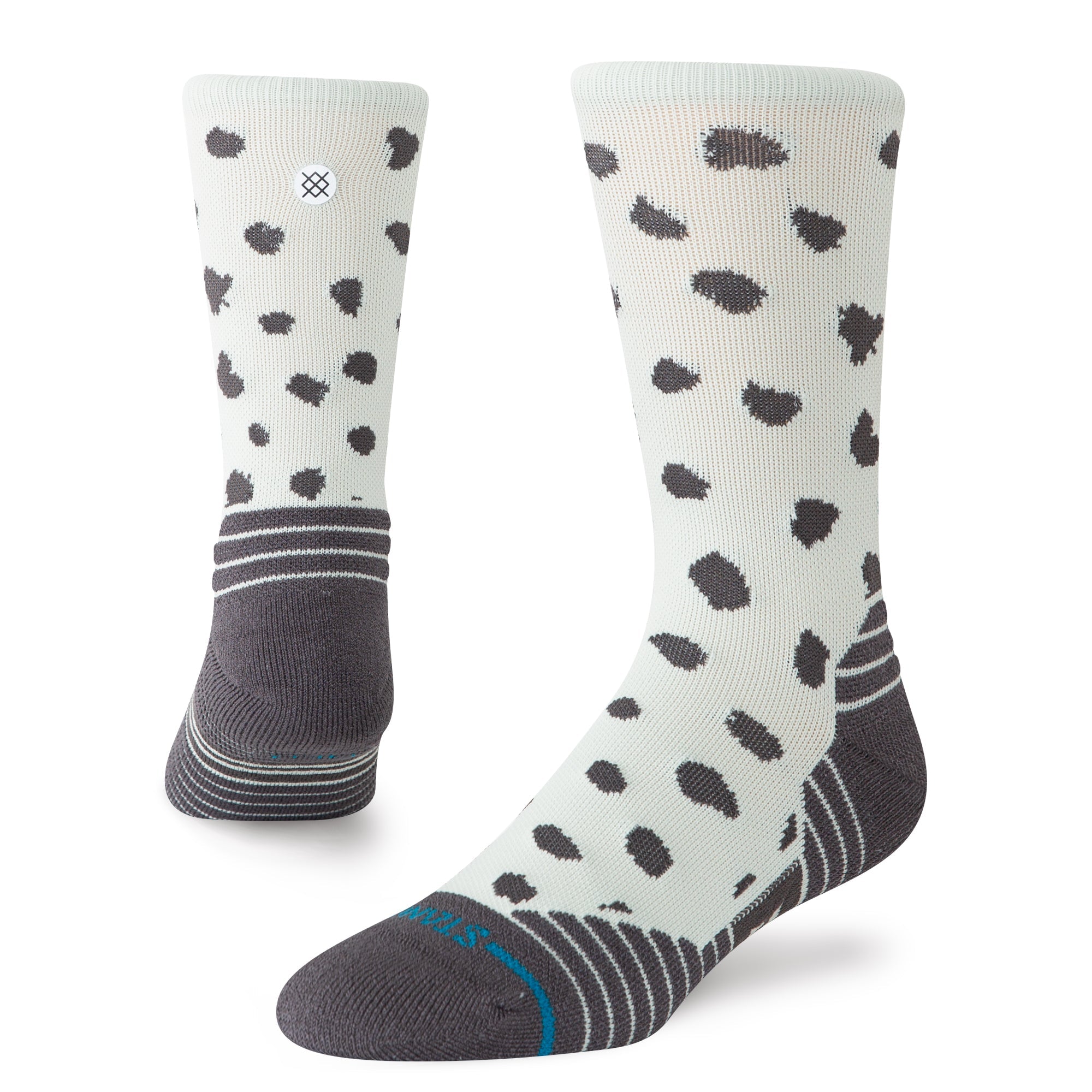 Stance Leopard Mid Crew Sock Light Blue