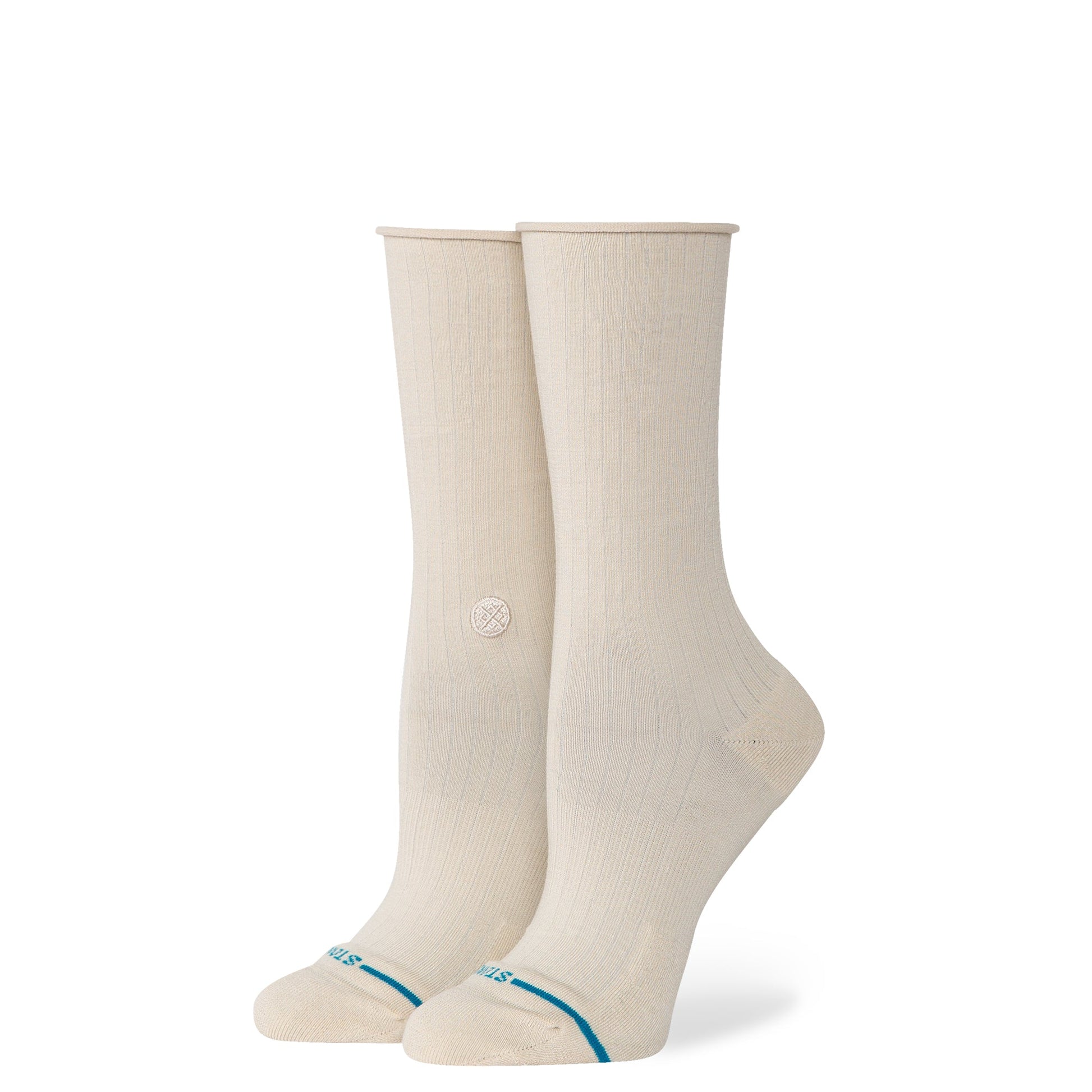 Rolled Solid Crew Sock Oatmeal