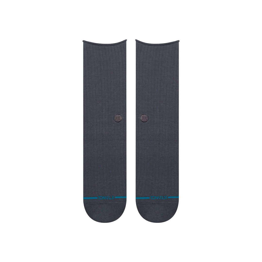 Stance Rolled Solid Crew Sock Turbulence