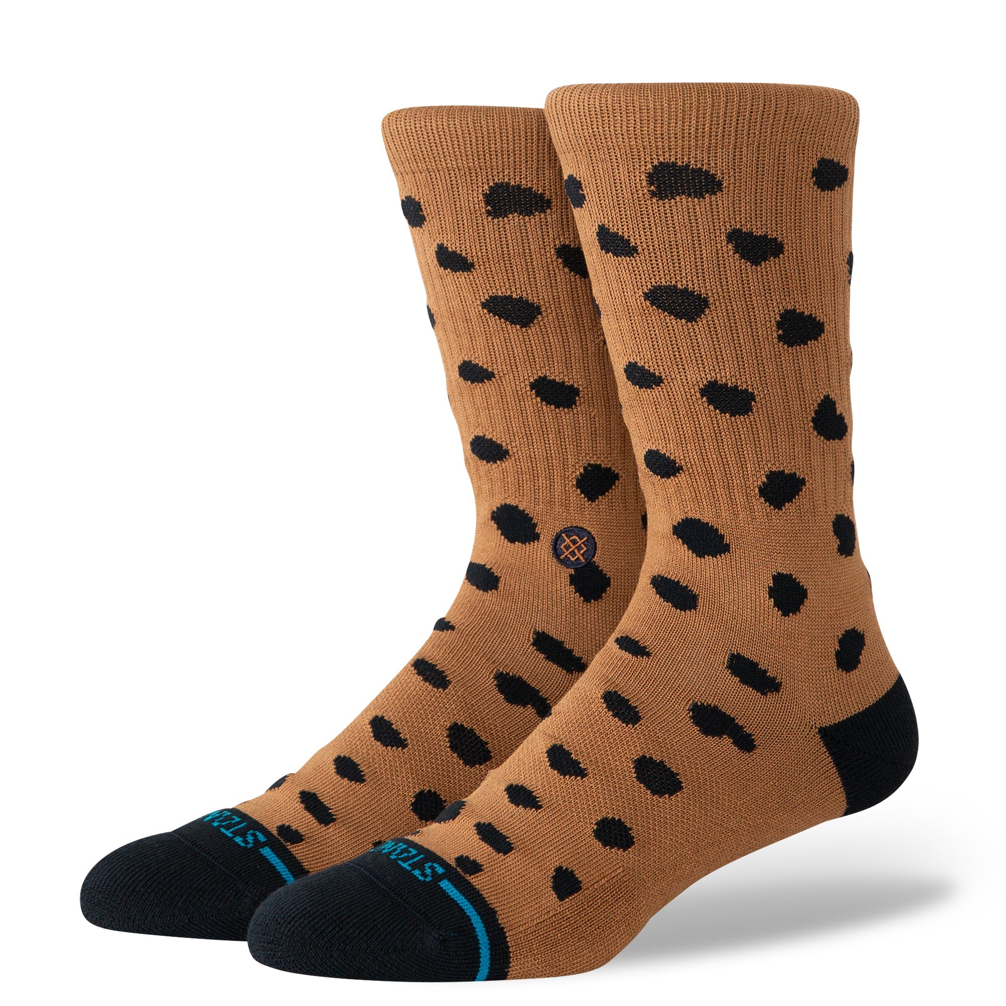 Stance Leopard Crew Sock - Brown