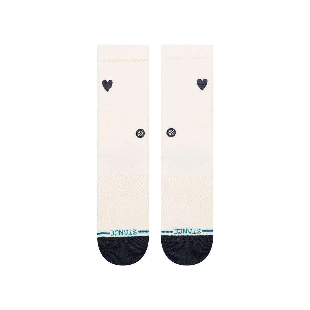 Stance Heart Crew Sock Canvas