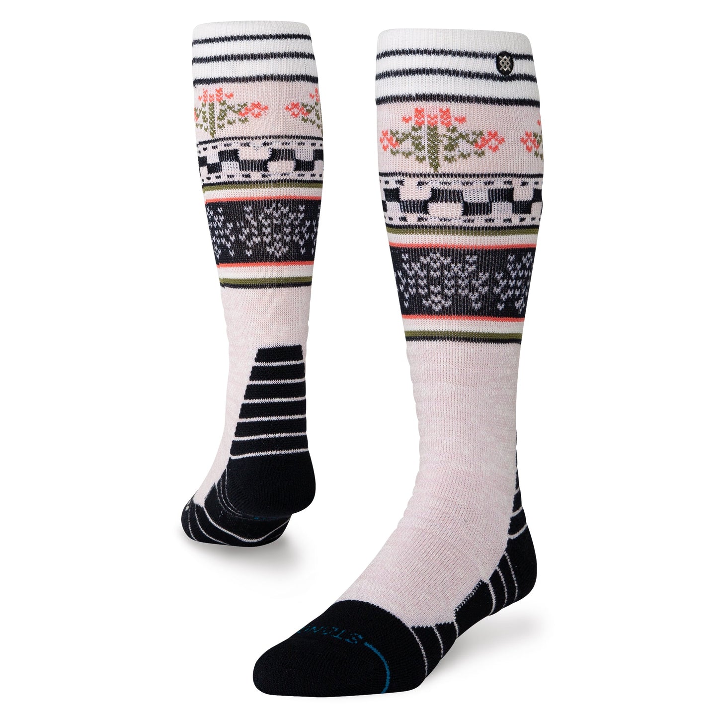 Stance Winter Bloom Mid Crew Sock Lilac