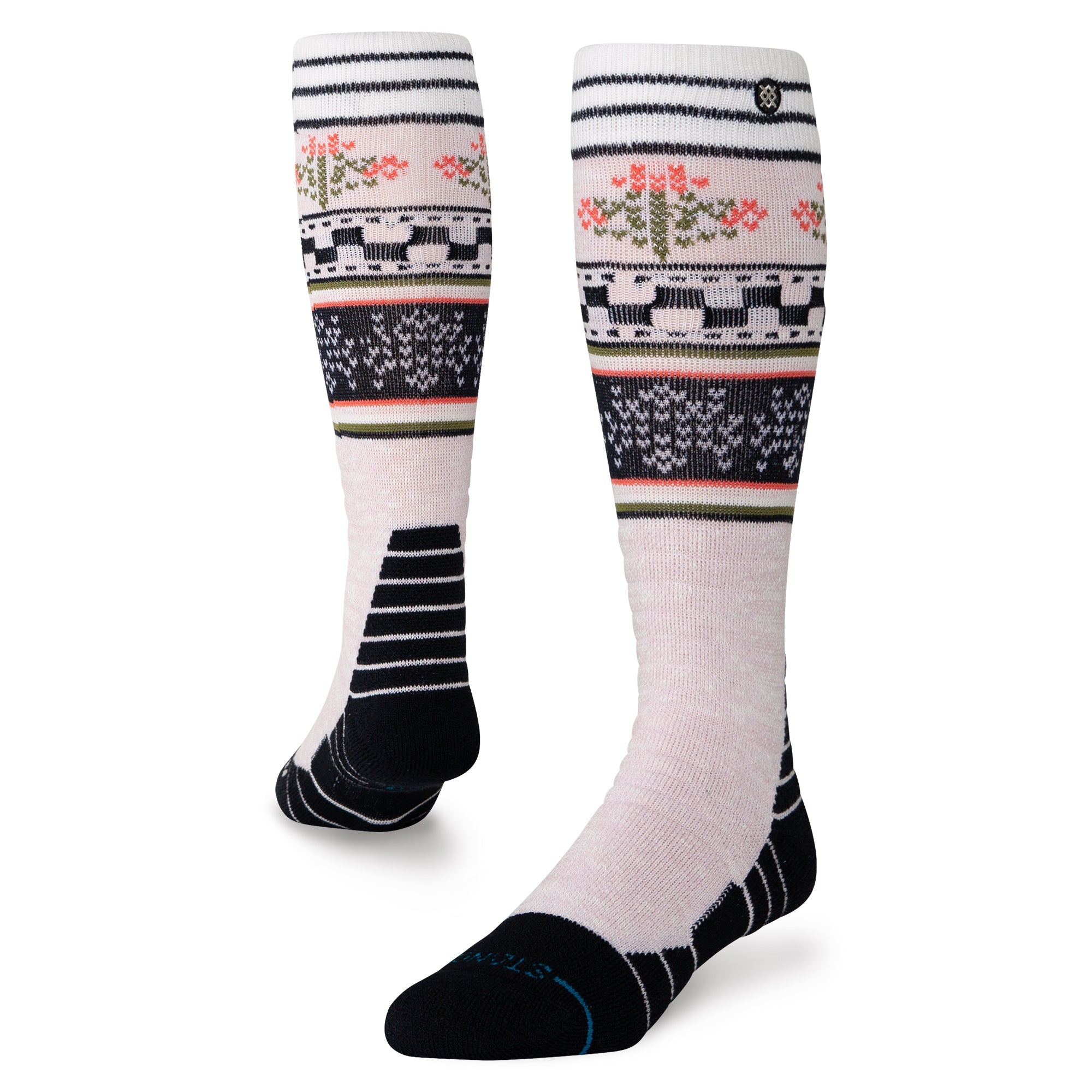 Stance Winter Bloom Mid Crew Sock Lilac