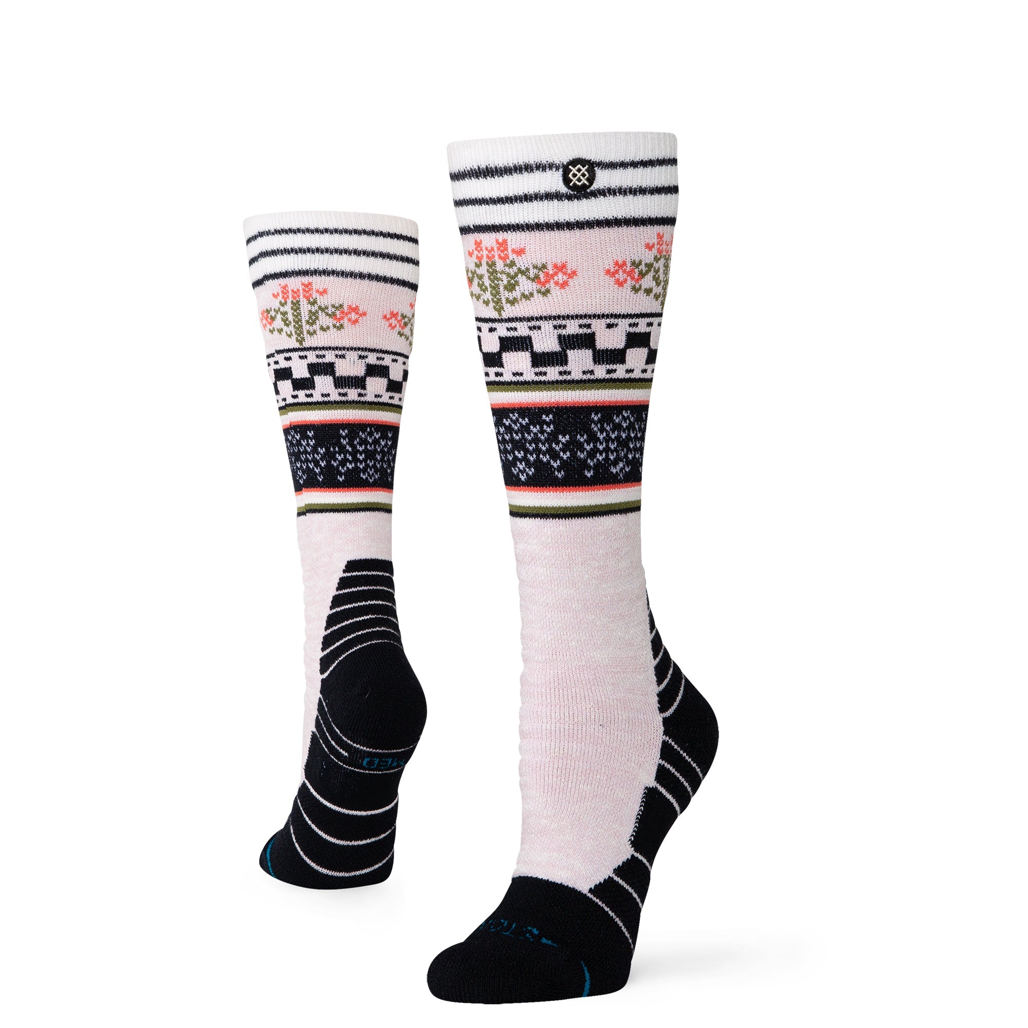 Stance Winter Bloom Mid Crew Sock Lilac