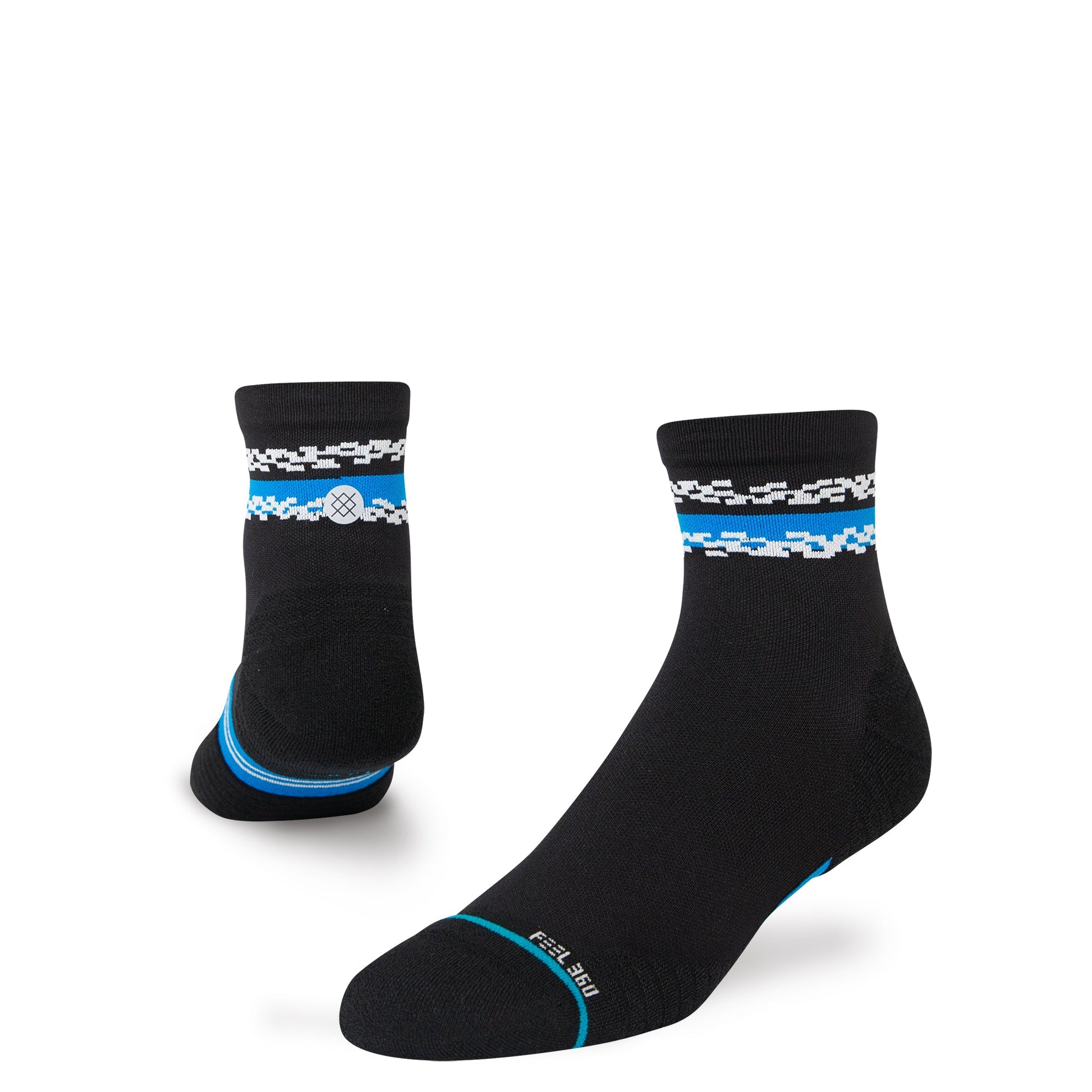 Stance Distort Quarter Sock Black