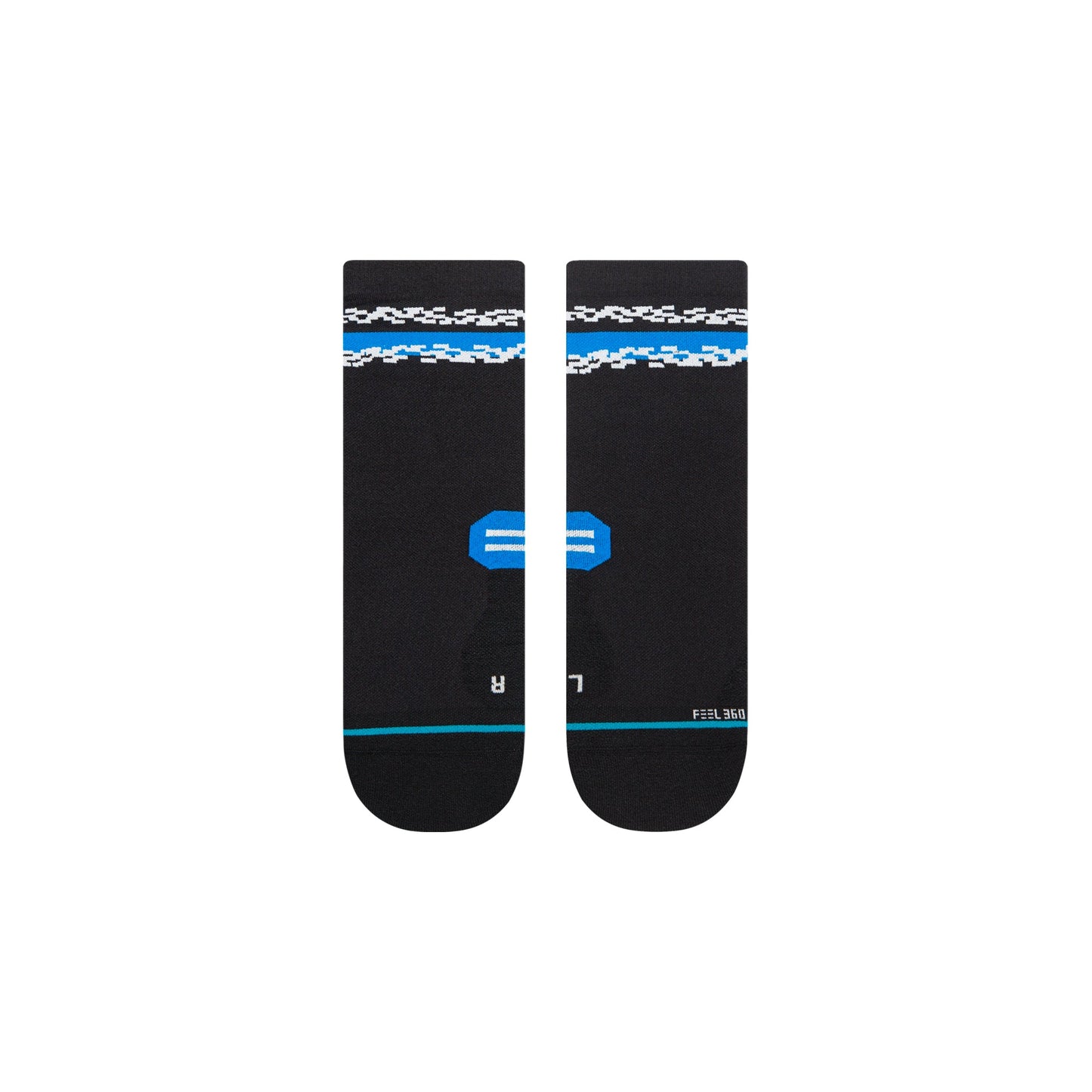 Stance Distort Quarter Sock Black