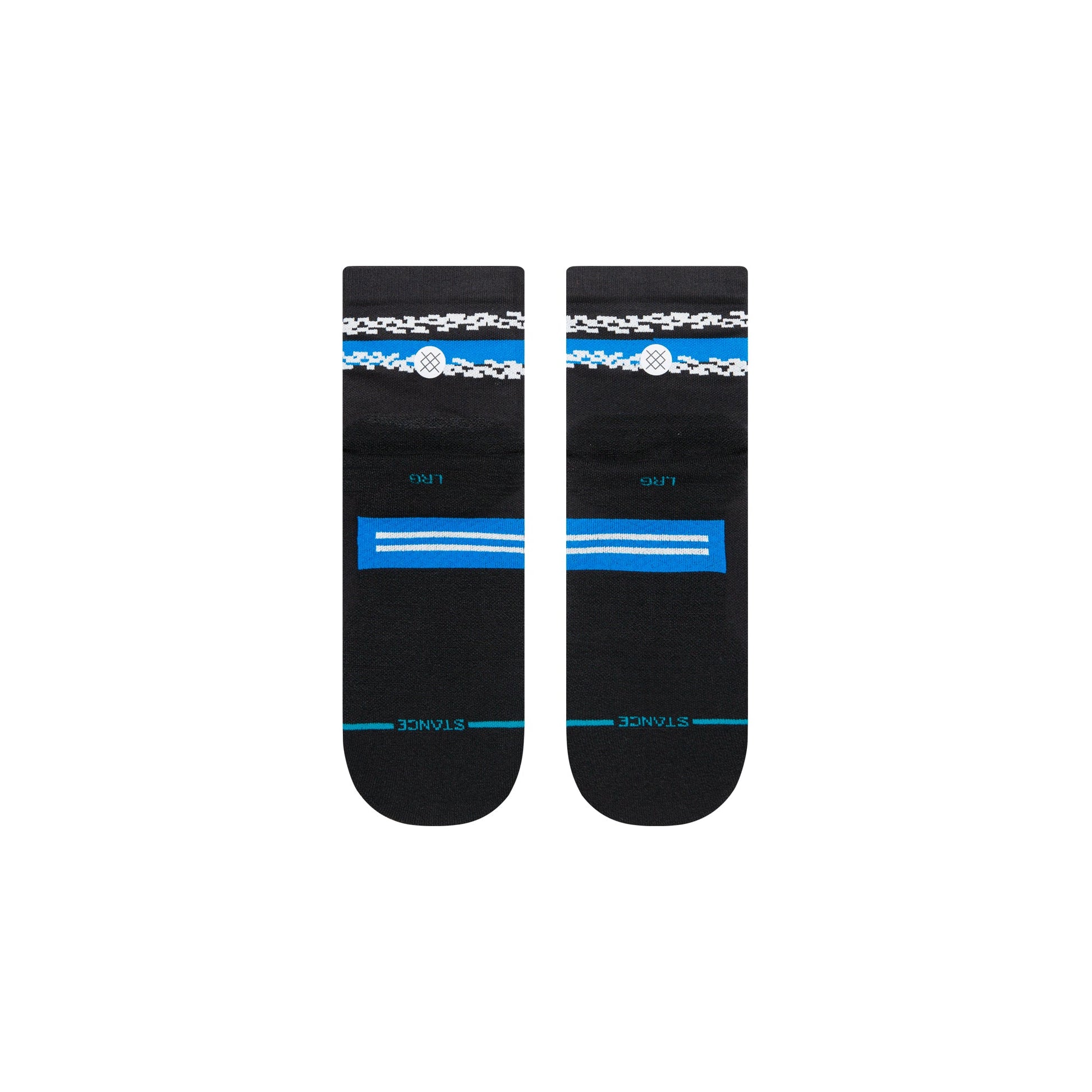 Stance Distort Quarter Sock Black