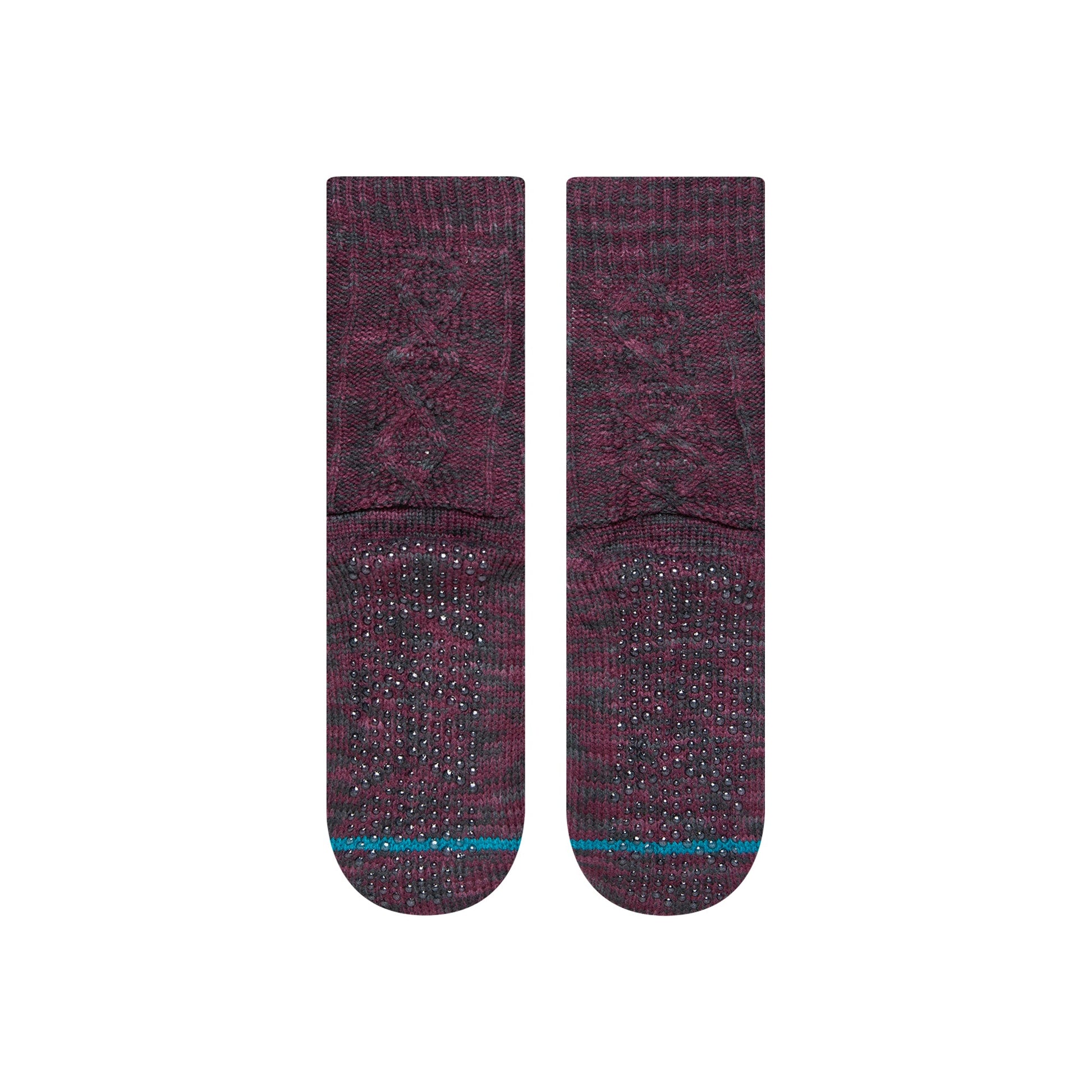 Stance Habitat Slipper Sock Burgundy
