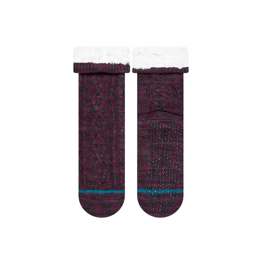 Stance Habitat Slipper Sock Burgundy