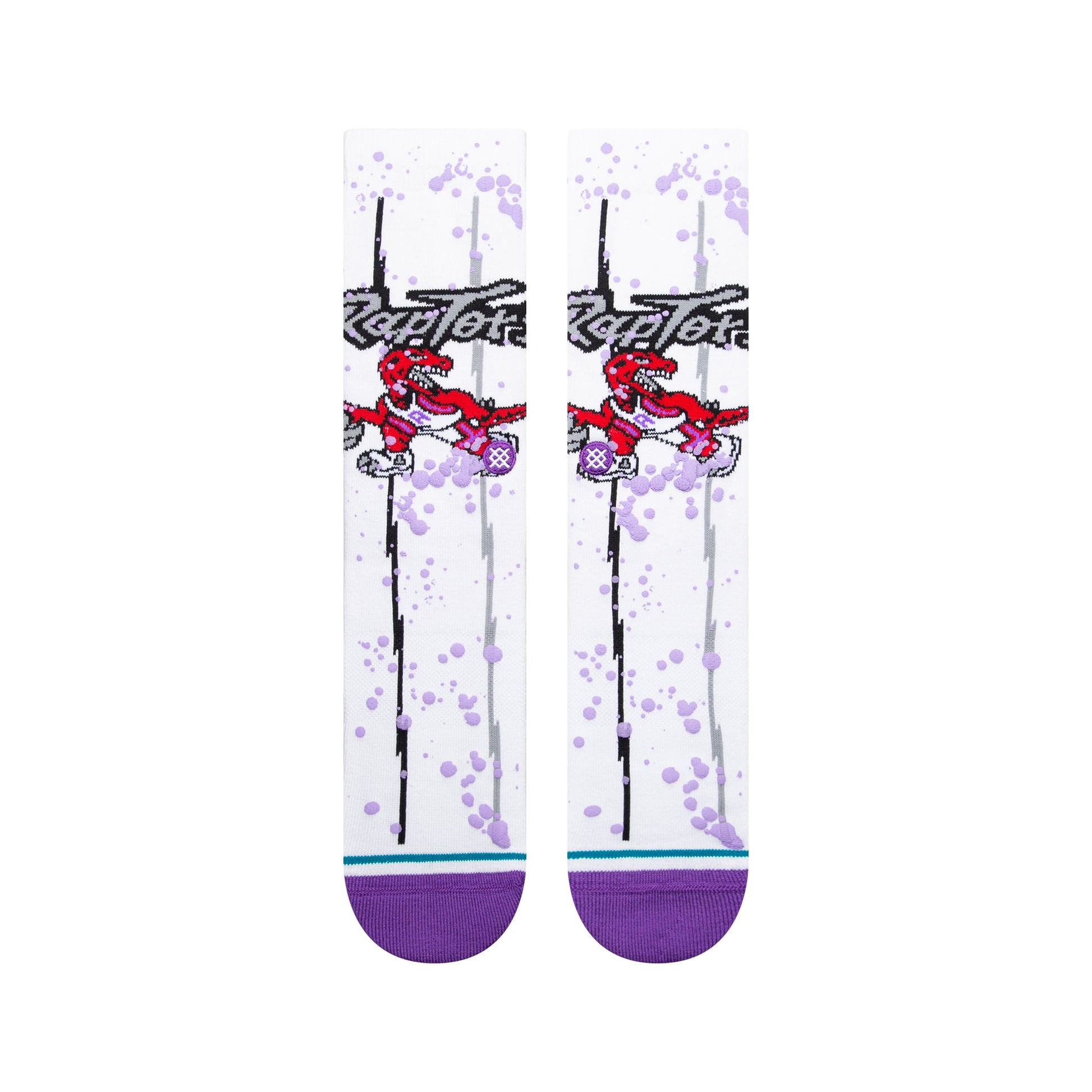 Stance Overspray Toronto Raptors Crew Sock White