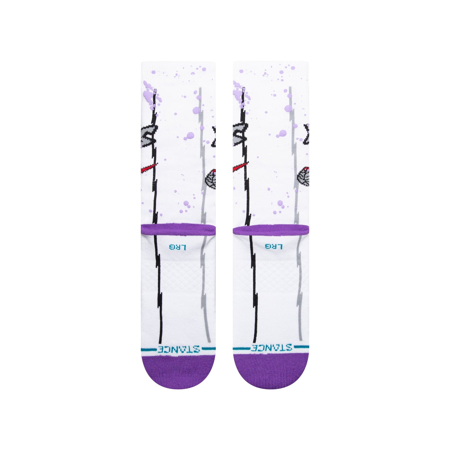 Stance Overspray Toronto Raptors Crew Sock White