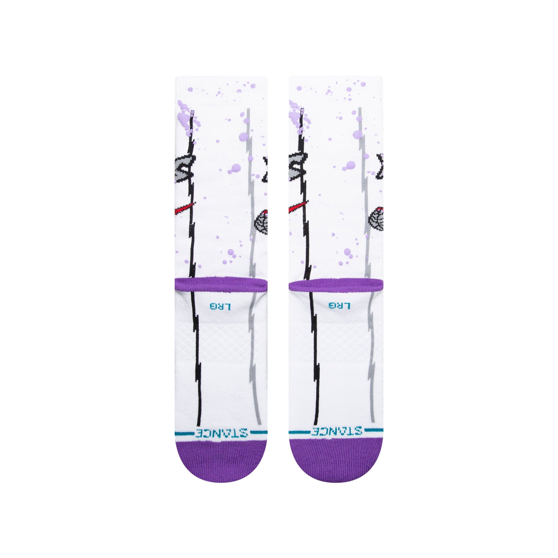 Stance Overspray Toronto Raptors Crew Sock White