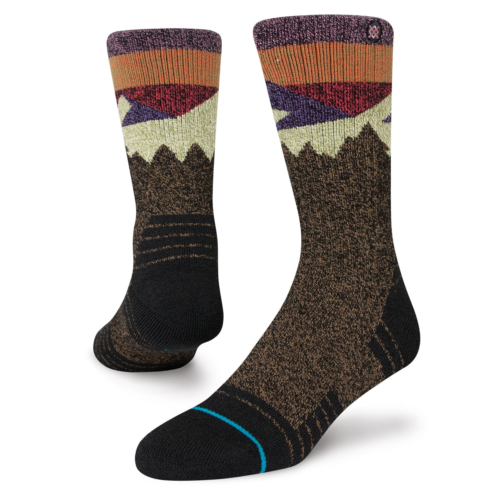 Stance Divided Crew Sock Black Brown