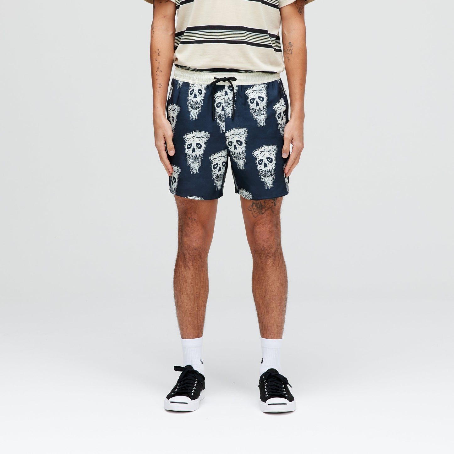 Stance Complex Athletic Short 5&quot; Black White |model