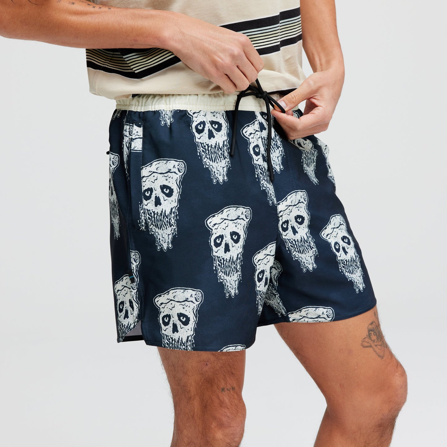 Stance Complex Athletic Short 5&quot; Black White |model