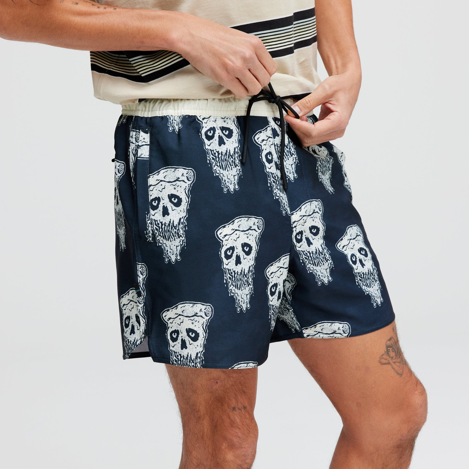 Stance Complex Athletic Short 5" Black White |model