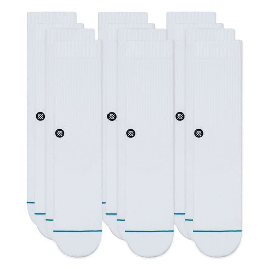 Stance Icon Crew Sock 6 Pack White